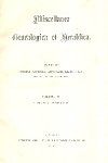 Miscellanea Genealogica et Heraldica - Vol. II