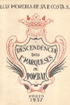 Descendncia dos 1.s Marqueses de Pombal